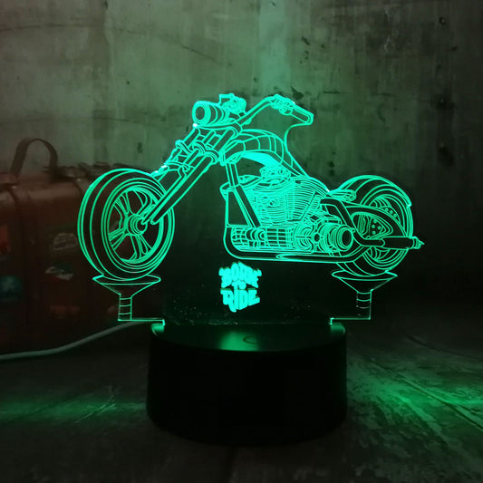 Motorcycle colorful 3D lights